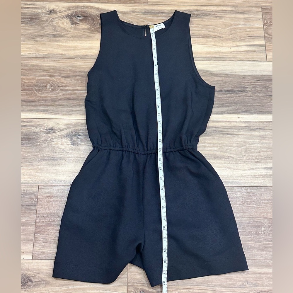 ARTIZIA Wilfred Black Rive Cinched Waist Sleeveless Romper Women's Small - Picture 5 of 9